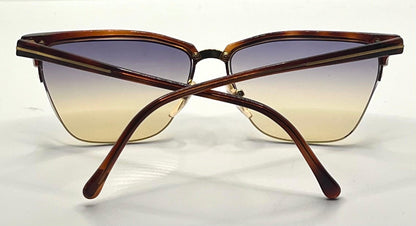 Versace 343 747 Vintage Half-Rim Sunglasses w|New Gradient Custom Tinted Lenses-56mm