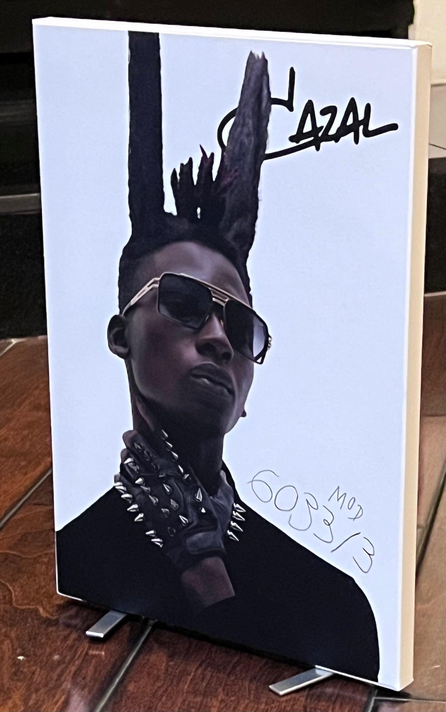 Cazal Counter Cards- Dual Sided Countertop Displays-Metal Foldout Legs-Brand New