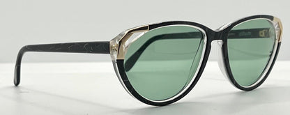 Silhouette M1298 Vintage Sunglasses Black Marble w|New Custom Lenses-Austria