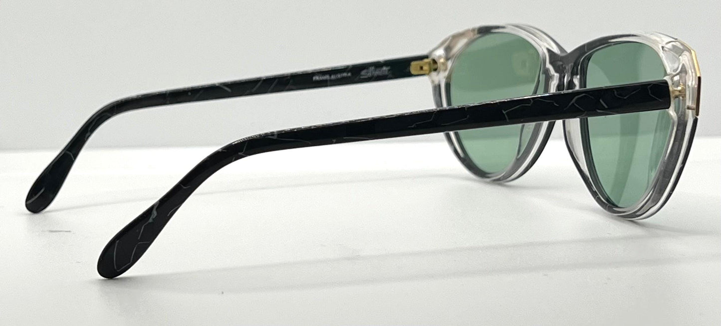 Silhouette M1298 Vintage Sunglasses Black Marble w|New Custom Lenses-Austria