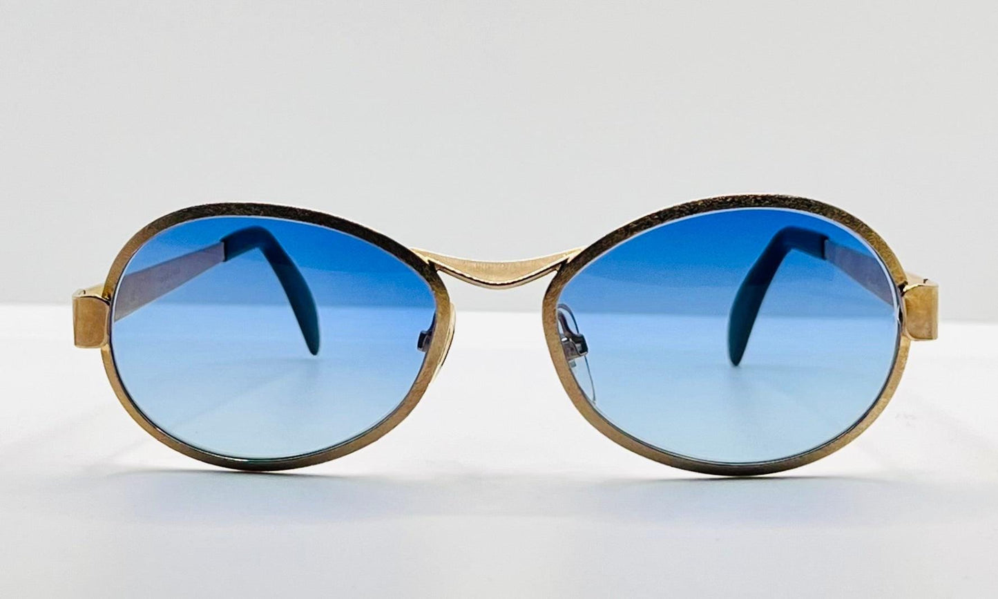 Anoptic “Anna” Vintage Sunglasses W|New, Custom Gradient Blue Lenses-Deadstock