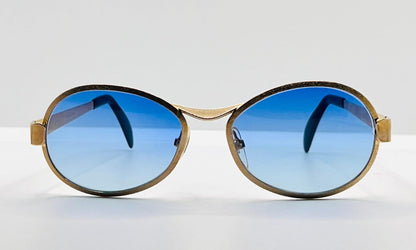 Anoptic “Anna” Vintage Sunglasses W|New, Custom Gradient Blue Lenses-Deadstock