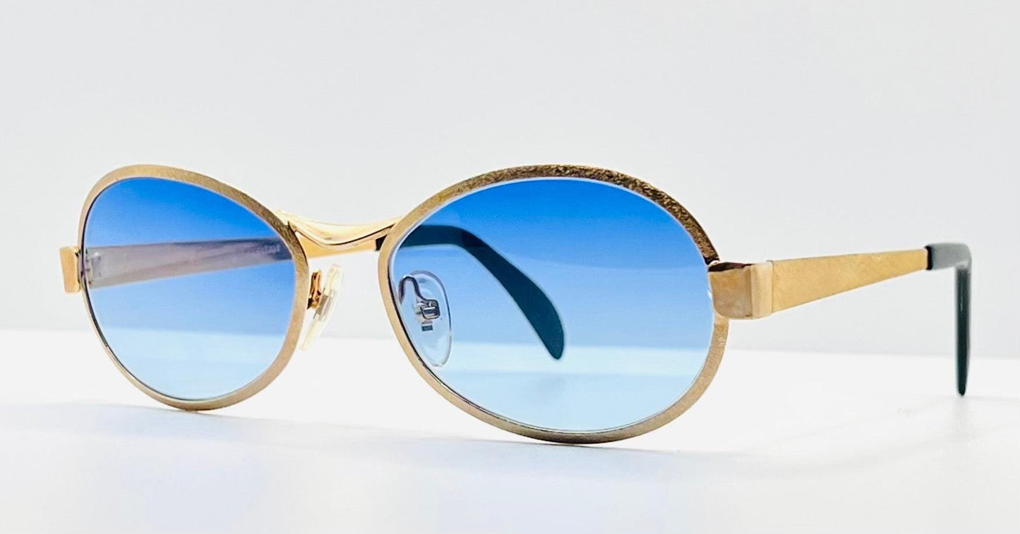 Anoptic “Anna” Vintage Sunglasses W|New, Custom Gradient Blue Lenses-Deadstock