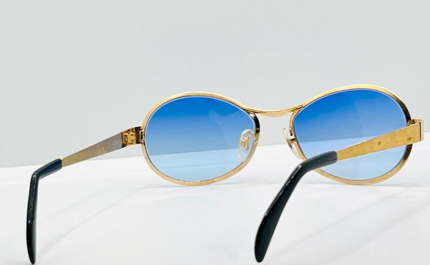 Anoptic “Anna” Vintage Sunglasses W|New, Custom Gradient Blue Lenses-Deadstock
