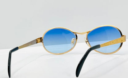 Anoptic “Anna” Vintage Sunglasses W|New, Custom Gradient Blue Lenses-Deadstock