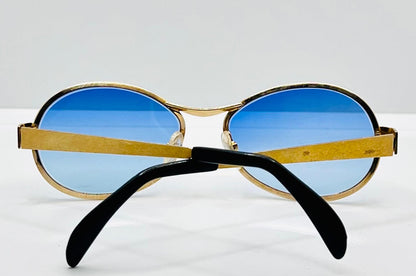 Anoptic “Anna” Vintage Sunglasses W|New, Custom Gradient Blue Lenses-Deadstock