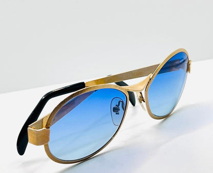 Anoptic “Anna” Vintage Sunglasses W|New, Custom Gradient Blue Lenses-Deadstock