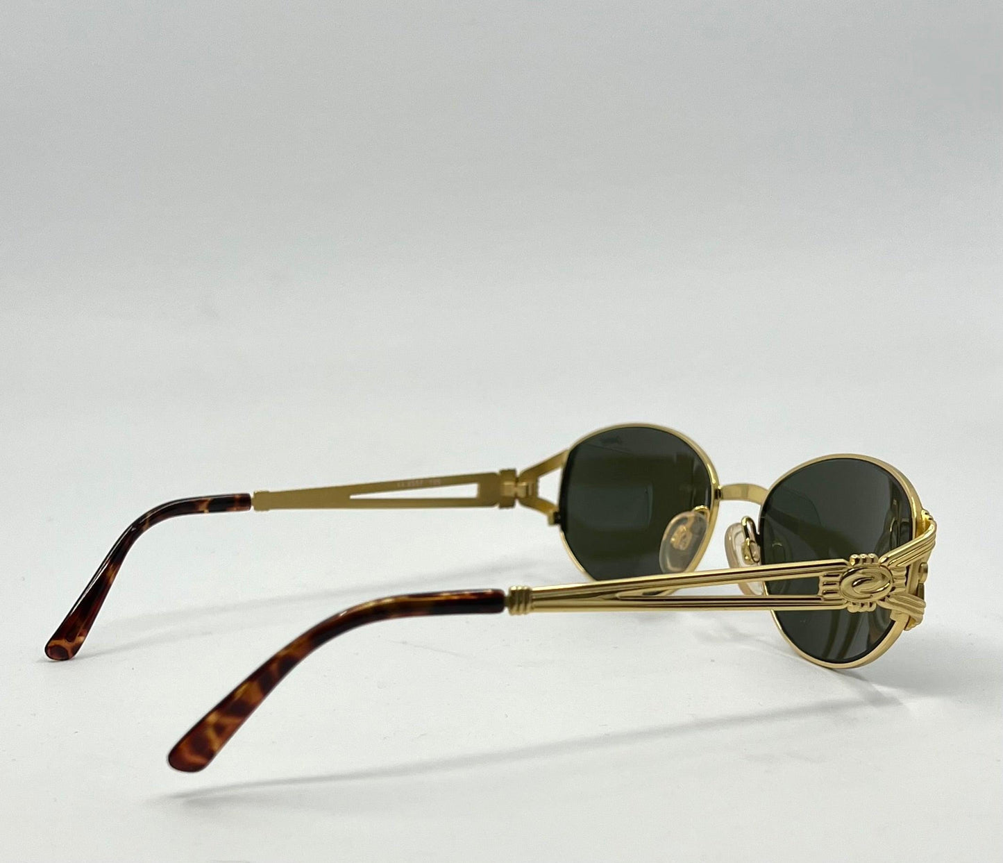 Chagall Ll 2557 105 Vintage Gold Sunglasses Deadstock Italy Visibilia Tortoise Oval