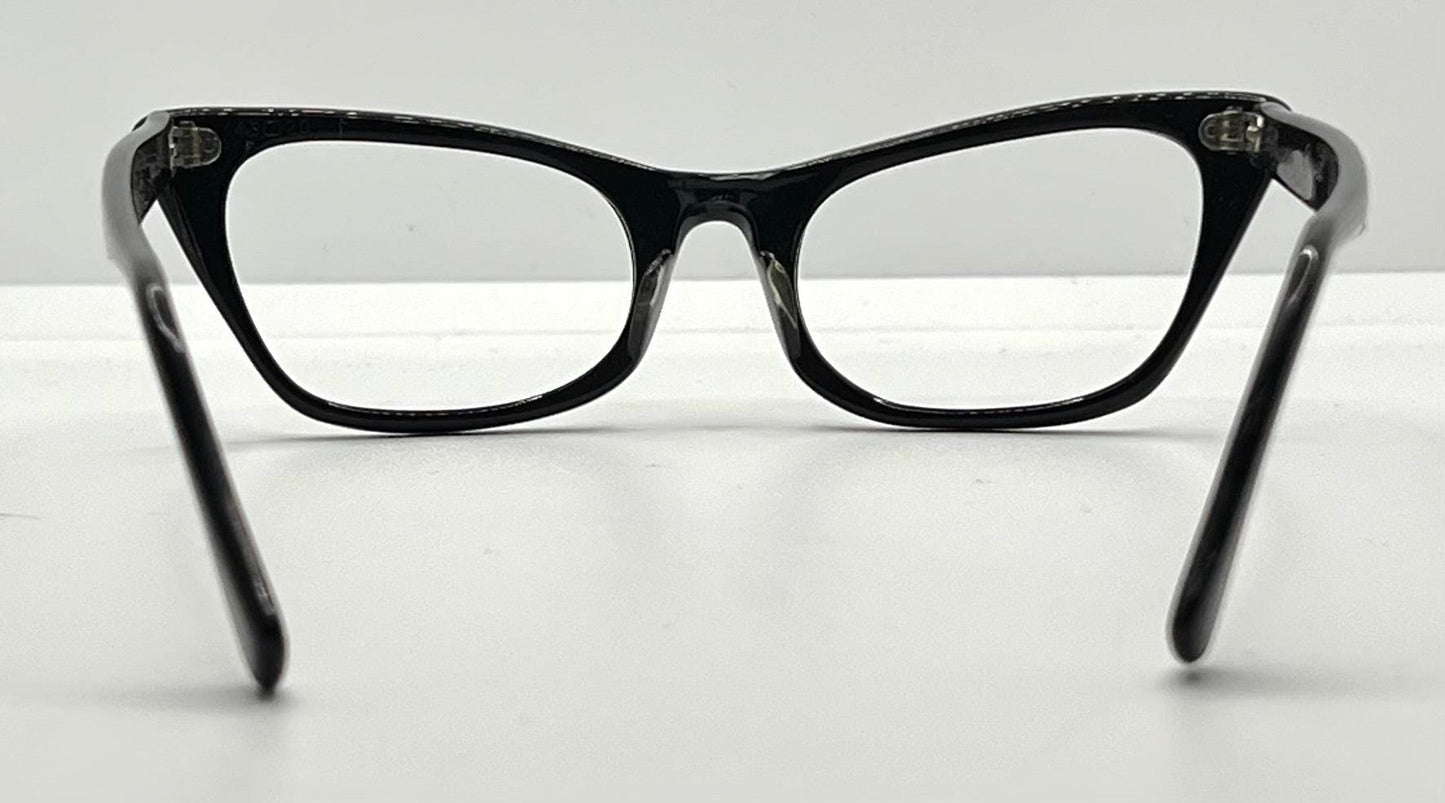 Vintage Titmus Usa “Siret” Cat-Eye Eyeglasses Black Rhinestone – Restored