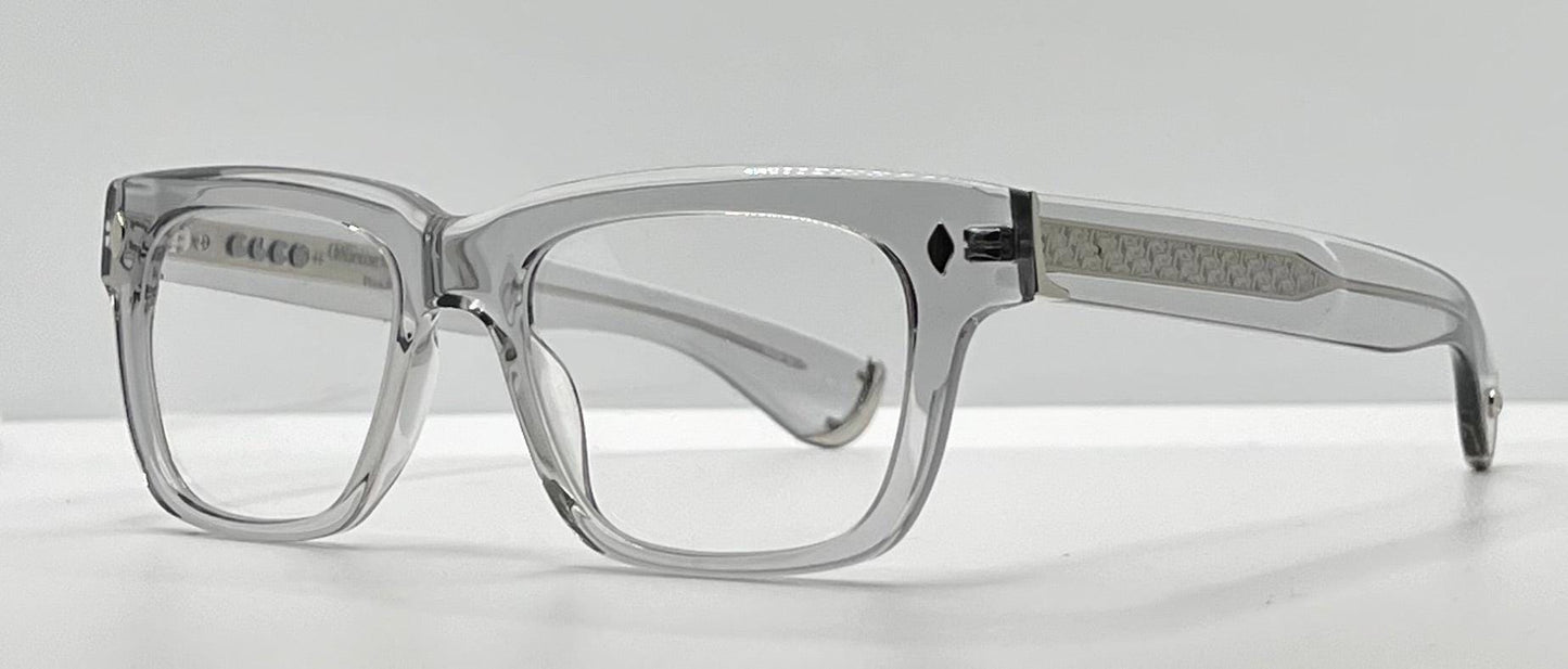 Garrett Leight X Officine Générale Ogx Optical Frame-Crystal 50-20Mm-New|Full Kit