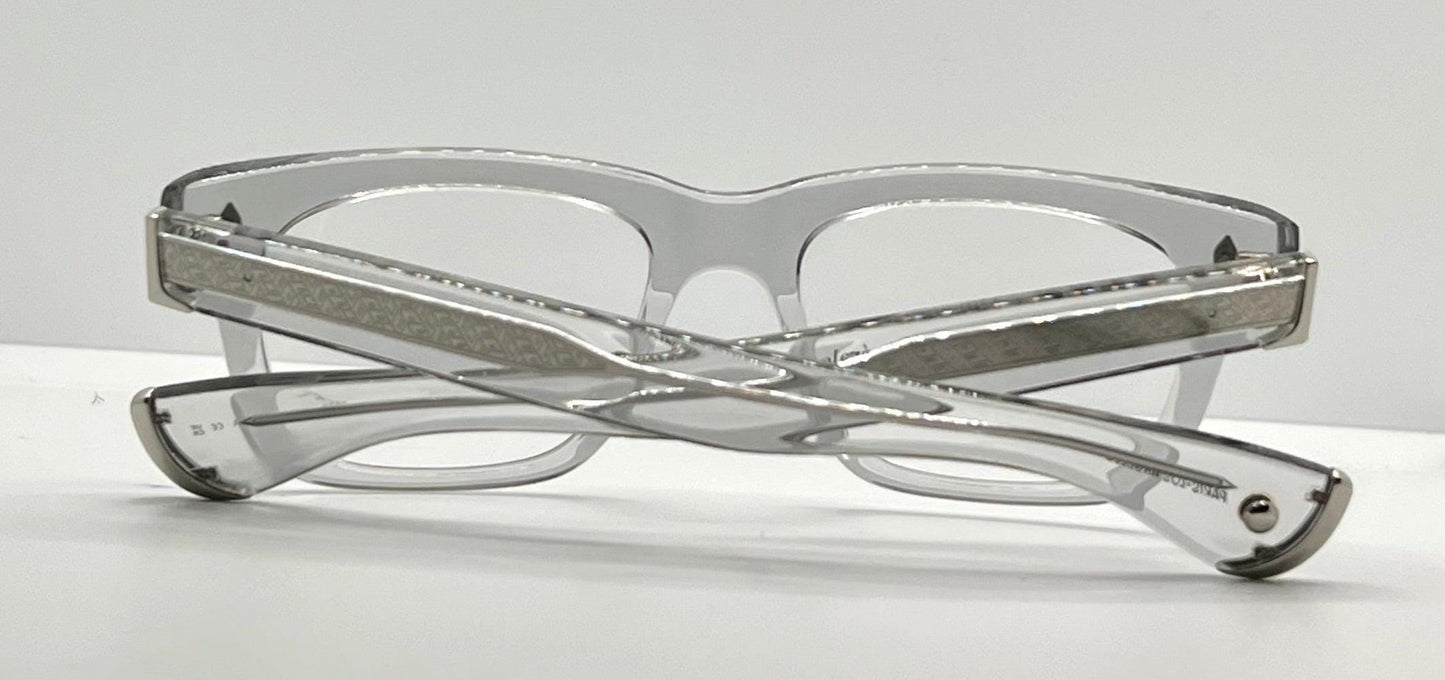 Garrett Leight X Officine Générale Ogx Optical Frame-Crystal 50-20Mm-New|Full Kit