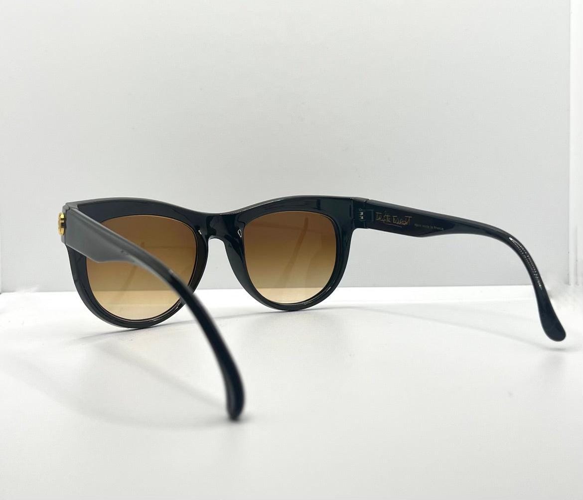 Brigitte Bardot Vintage Sunglasses-Black w|Micro-Crystals-Deadstock France