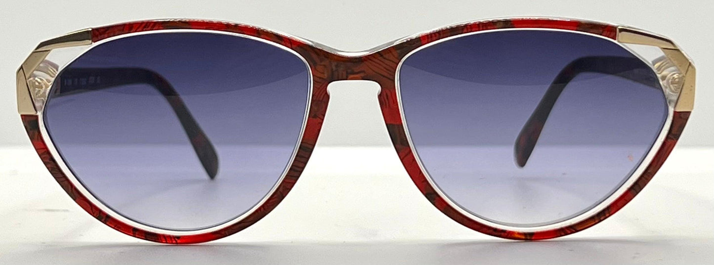 Silhouette M1298 Vintage Cat Eye Sunglasses w|New Custom Gradient Lenses-57mm-Austria|Unworn