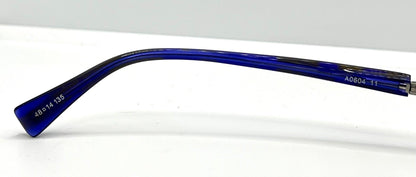 Alain Mikli A0604 11 Eyeglasses-Handmade Blue|Amber Striped Acetate-48mm–Original Lenses