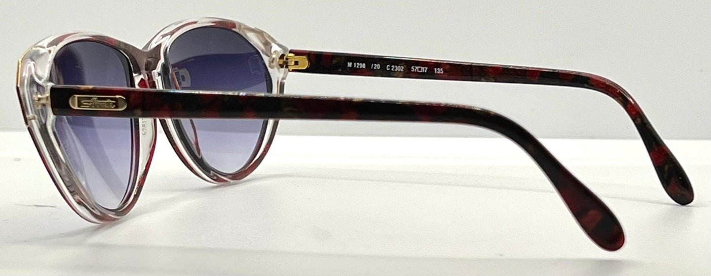 Silhouette M1298 Vintage Cat Eye Sunglasses w|New Custom Gradient Lenses-57mm-Austria|Unworn