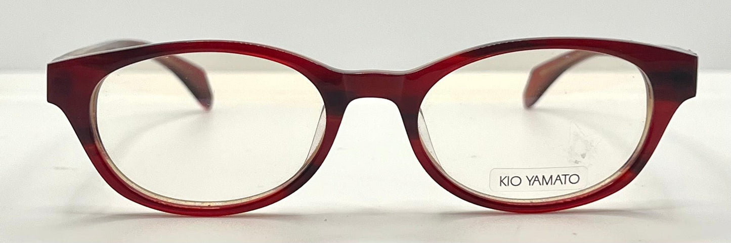 Kio Yamato Kp-126U 49Mm Red Oval Eyeglasses-New|Unworn-Japan Handmade