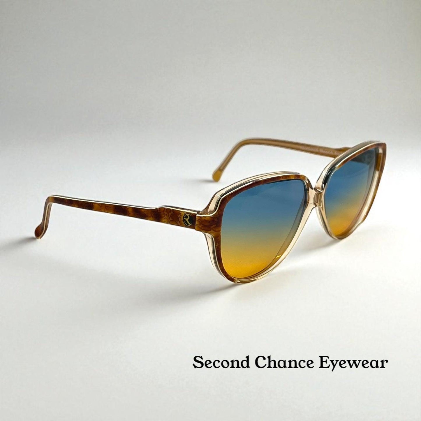 Rochas Paris 4604 Vintage Sunglasses w|New Gradient Tint Custom Lenses-Handmade in France-Unworn