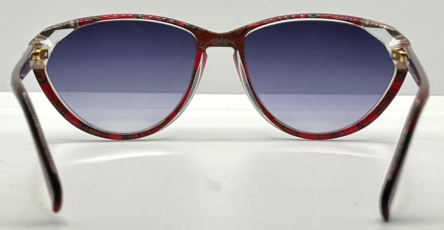 Silhouette M1298 Vintage Cat Eye Sunglasses w|New Custom Gradient Lenses-57mm-Austria|Unworn