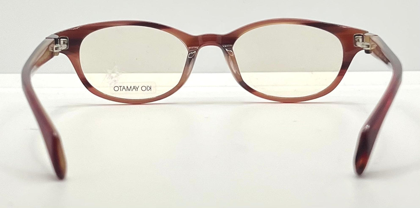 Kio Yamato Kp-126U 49Mm Red Oval Eyeglasses-New|Unworn-Japan Handmade