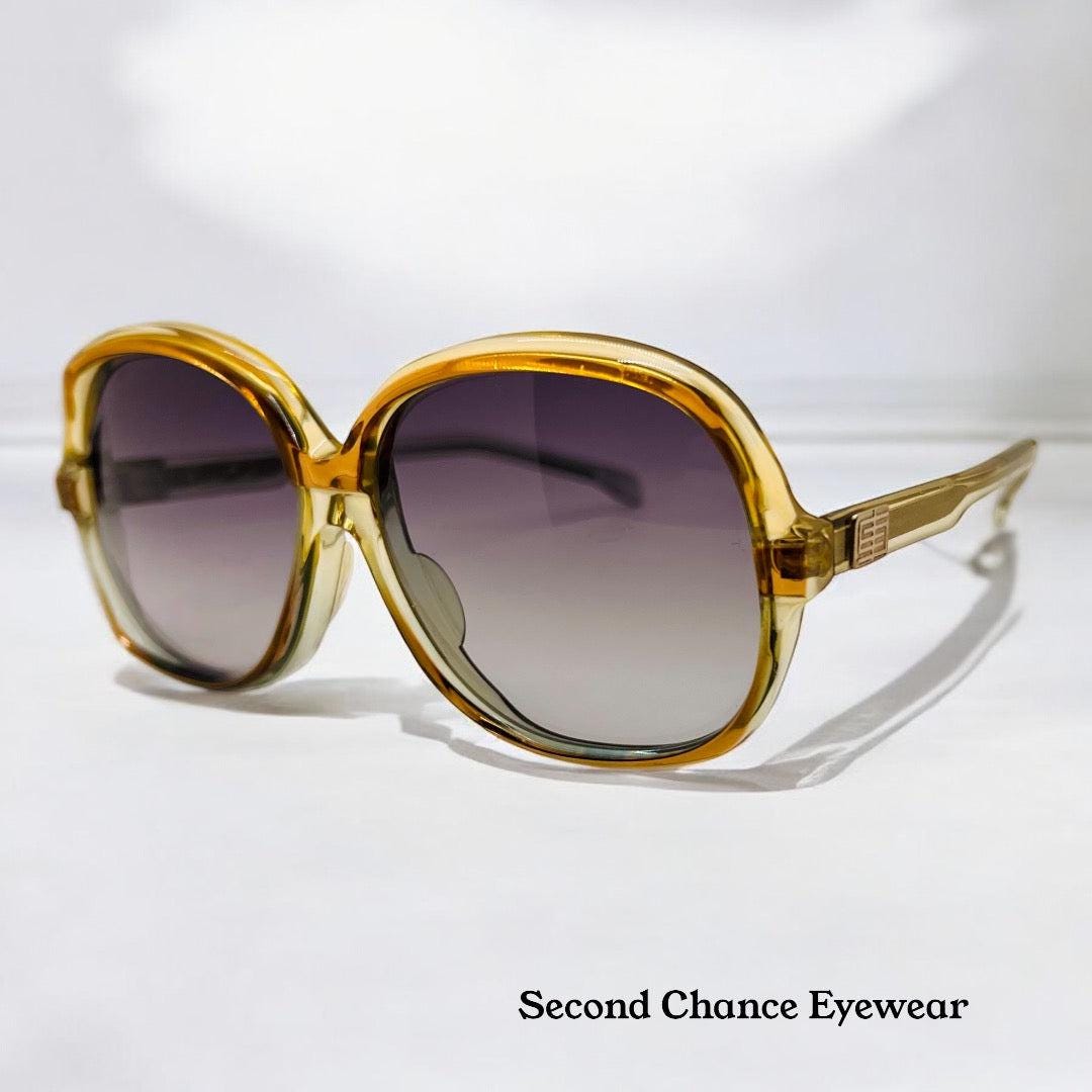 Vintage Emilio Pucci Sunglasses-Amber Gold Gradient Grey Lenses-Nos|Unworn