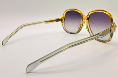 Vintage Emilio Pucci Sunglasses-Amber Gold Gradient Grey Lenses-Nos|Unworn