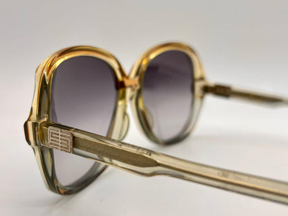 Vintage Emilio Pucci Sunglasses-Amber Gold Gradient Grey Lenses-Nos|Unworn