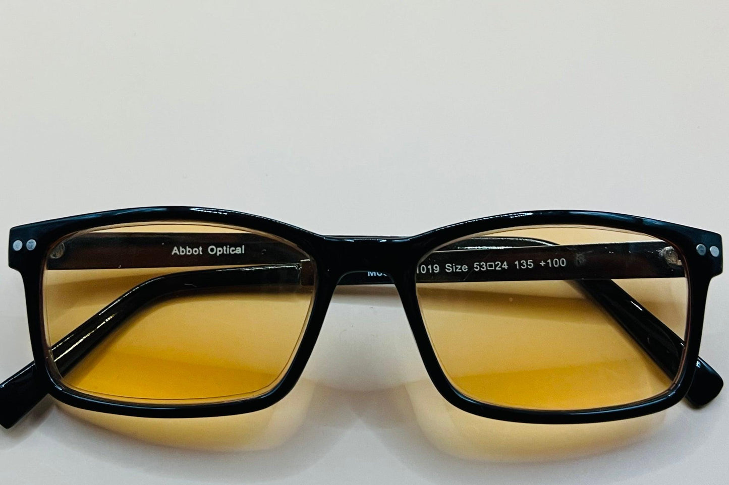 Abbot Optical Amber Lens, Blue Light Blocking Gaming & Computer Glasses-Brand New (Magnification +1.0-3.5)