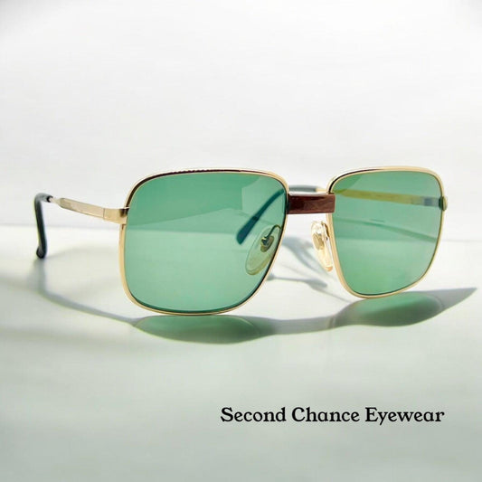Gehami 381 G2 Vintage Gold Sunglasses-Original Lenses-Deadstock Italy