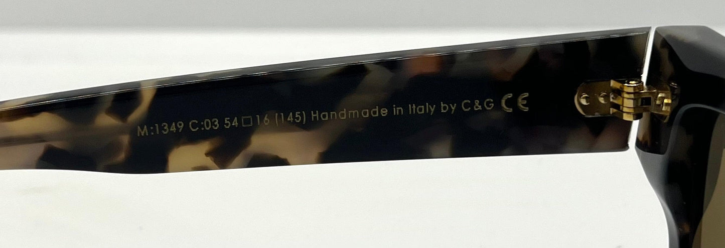 Cutler and Gross M1349 C03 Handmade Sunglasses-Tortoise-54mm-New|Full Kit