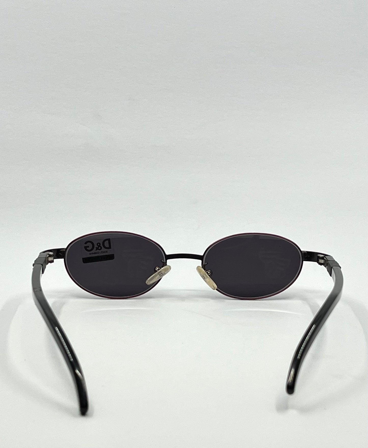 D&G 2033|330 Vintage Y2K Deadstock Sunglasses Red Black Oval Made in Italy