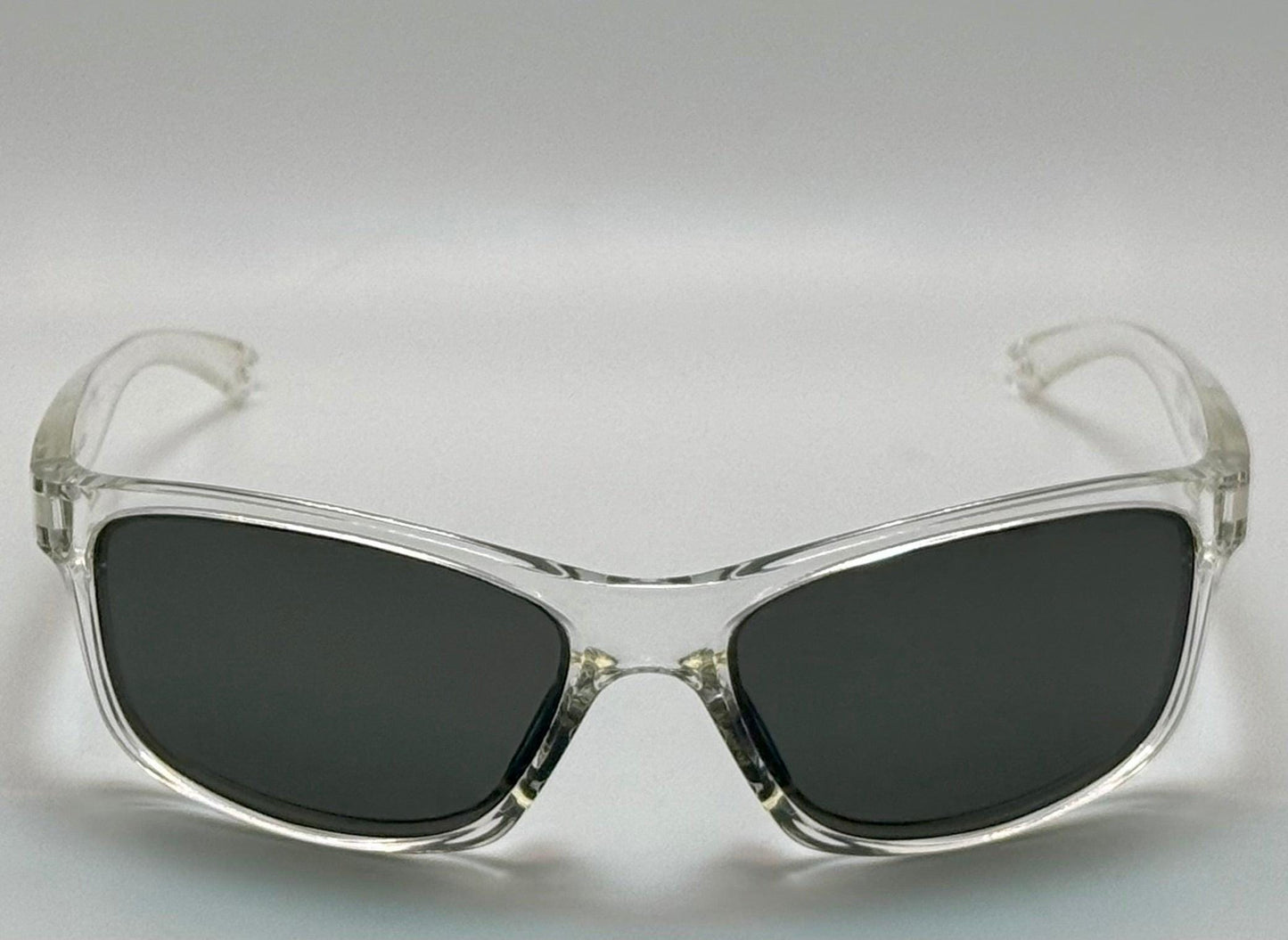 Vintage Revo Harness Polarized Sunglasses-Crystal Clear Frame W|New Dark Grey Polarized Lenses