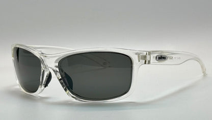 Vintage Revo Harness Polarized Sunglasses-Crystal Clear Frame W|New Dark Grey Polarized Lenses