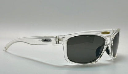 Vintage Revo Harness Polarized Sunglasses-Crystal Clear Frame W|New Dark Grey Polarized Lenses