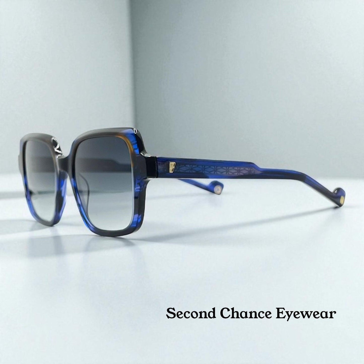 Entourage of 7 “Ravenna” Blue Havana Gradient 51mm Sunglasses-Made in Japan-New|Unworn -Full Kit