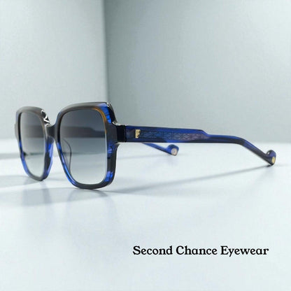 Entourage of 7 “Ravenna” Blue Havana Gradient 51mm Sunglasses-Made in Japan-New|Unworn -Full Kit