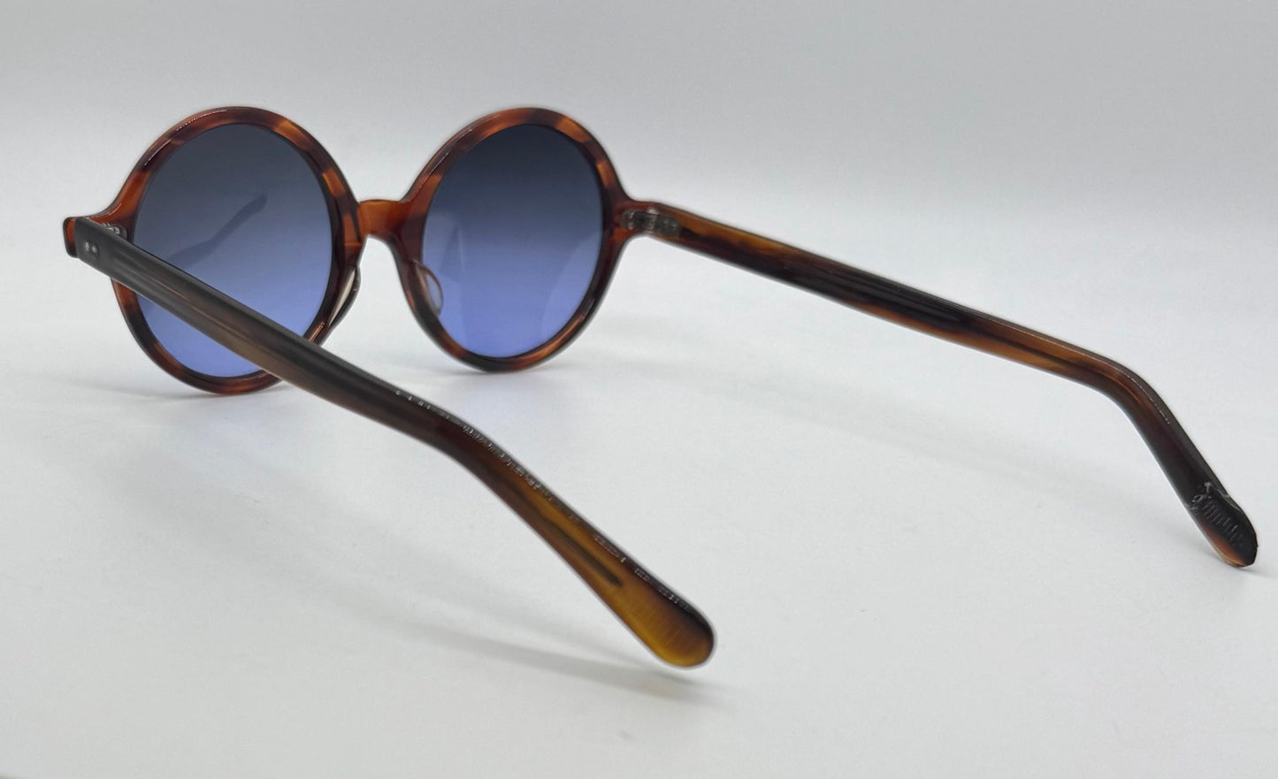 Sro U.S.A. Vintage 5 Tortoise Round Frames W| Custom Blue Gradient Berko’S Designs Lenses
