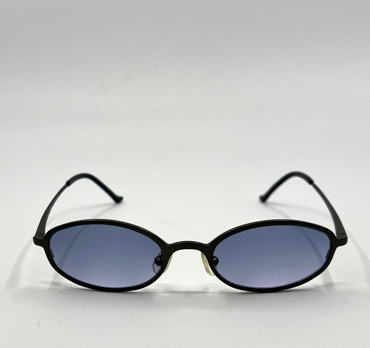 Versus by Versace Titanium Oval Sunglasses w|New Blue Tinted Custom Lenses|47-18mm