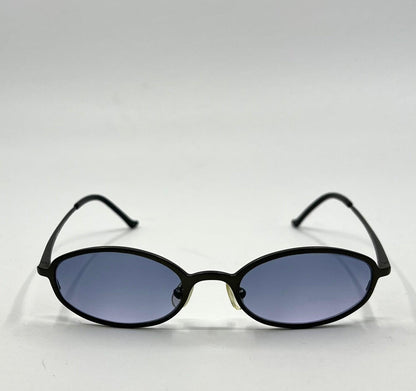 Versus by Versace Titanium Oval Sunglasses w|New Blue Tinted Custom Lenses|47-18mm