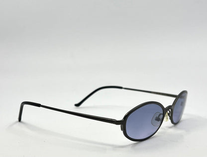 Versus by Versace Titanium Oval Sunglasses w|New Blue Tinted Custom Lenses|47-18mm