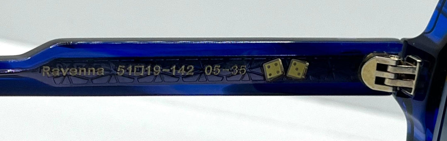 Entourage of 7 “Ravenna” Blue Havana Gradient 51mm Sunglasses-Made in Japan-New|Unworn -Full Kit