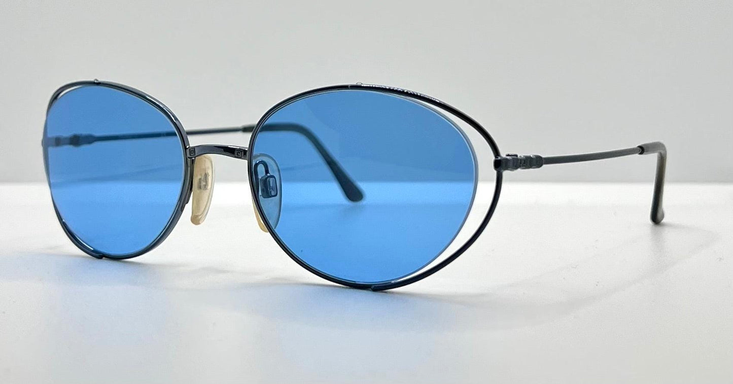 Vintage Yves Saint Laurent 4163 c.Y385 Sunglasses – Deadstock – Made in Italy – Custom Blue Lenses