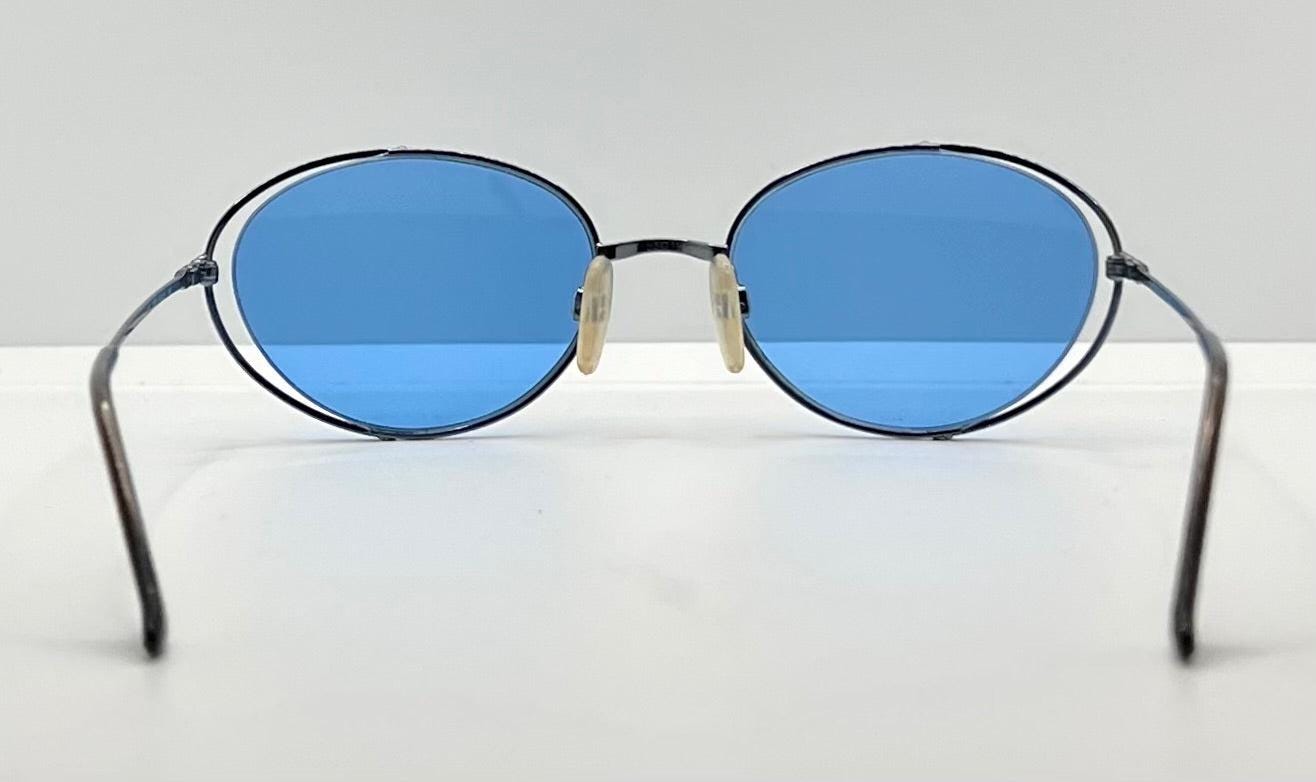 Vintage Yves Saint Laurent 4163 c.Y385 Sunglasses – Deadstock – Made in Italy – Custom Blue Lenses