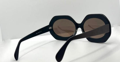 Hoseki Hk 231-Bold Geometric Oval Sunglasses-Kmn Finish-Vintage Deadstock-Italy