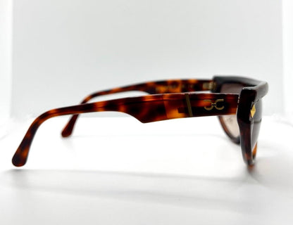 Claudia Carlotti Stratos Cc14 Vintage Sunglasses-Snakeskin Brow-Rare Deadstock Find