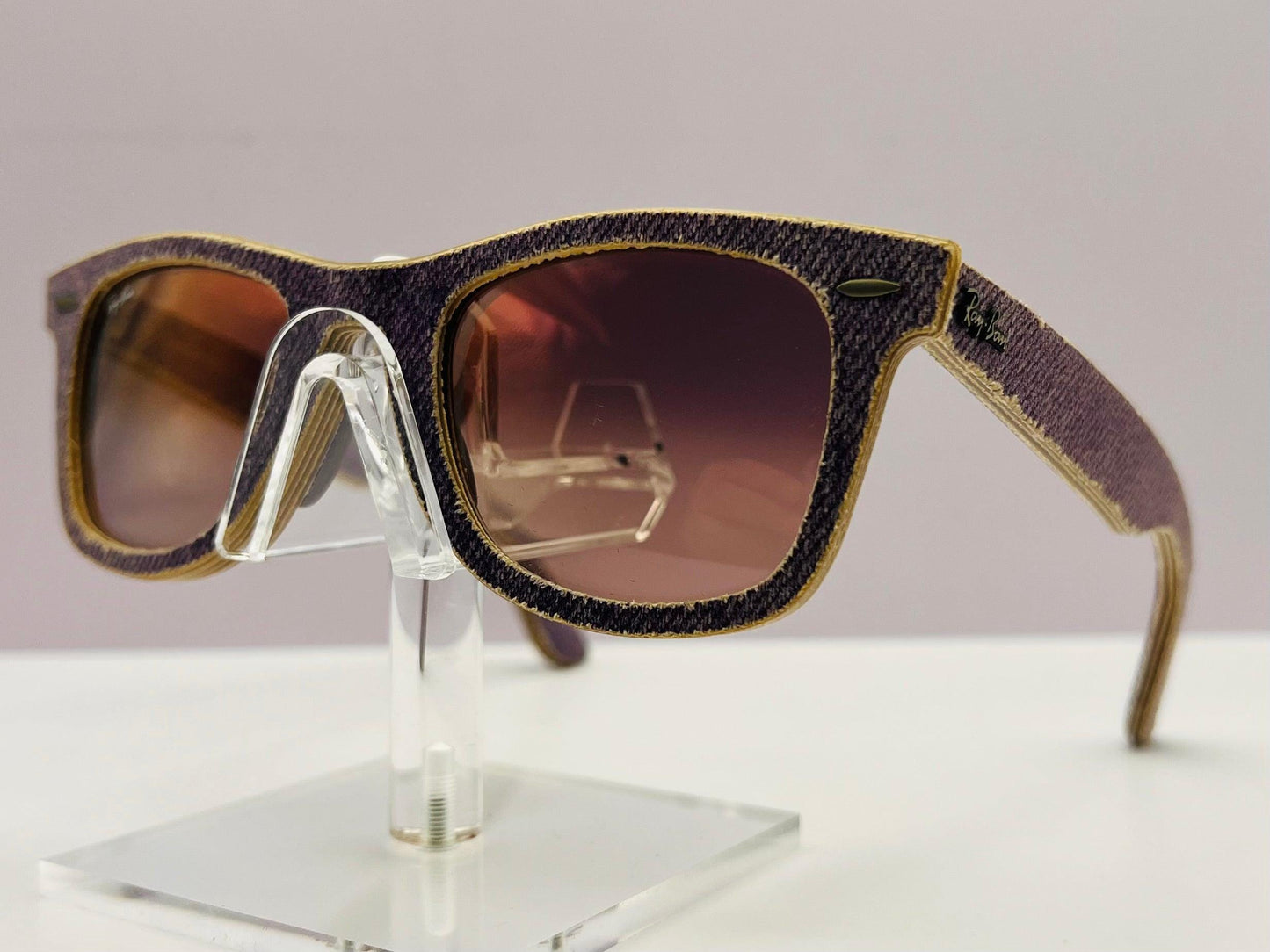 Ray-Ban Original-Wayfarer Denim (Purple Denim) Rb2140 (1167|55) 50Mm Brand New