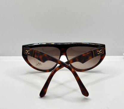 Claudia Carlotti Stratos Cc14 Vintage Sunglasses-Snakeskin Brow-Rare Deadstock Find