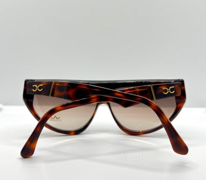 Claudia Carlotti Stratos Cc14 Vintage Sunglasses-Snakeskin Brow-Rare Deadstock Find