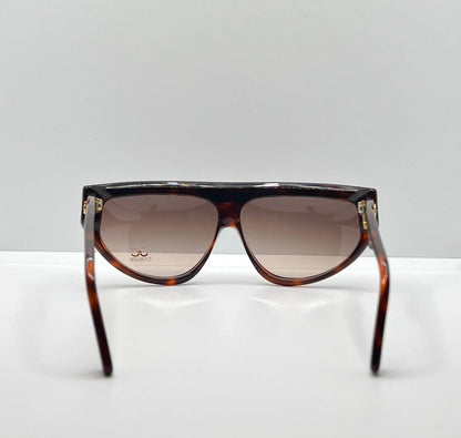 Claudia Carlotti Stratos Cc14 Vintage Sunglasses-Snakeskin Brow-Rare Deadstock Find