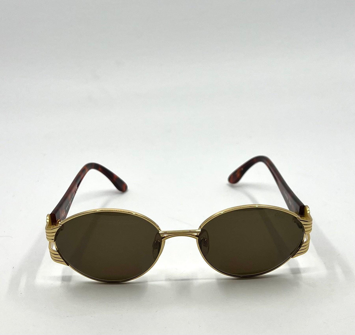 Chagall By Visibilia Ll 2552 002 Vintage Sunglasses – Deadstock Italian Gold & Tortoise-Brown Lenses