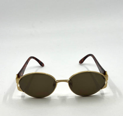 Chagall By Visibilia Ll 2552 002 Vintage Sunglasses – Deadstock Italian Gold & Tortoise-Brown Lenses